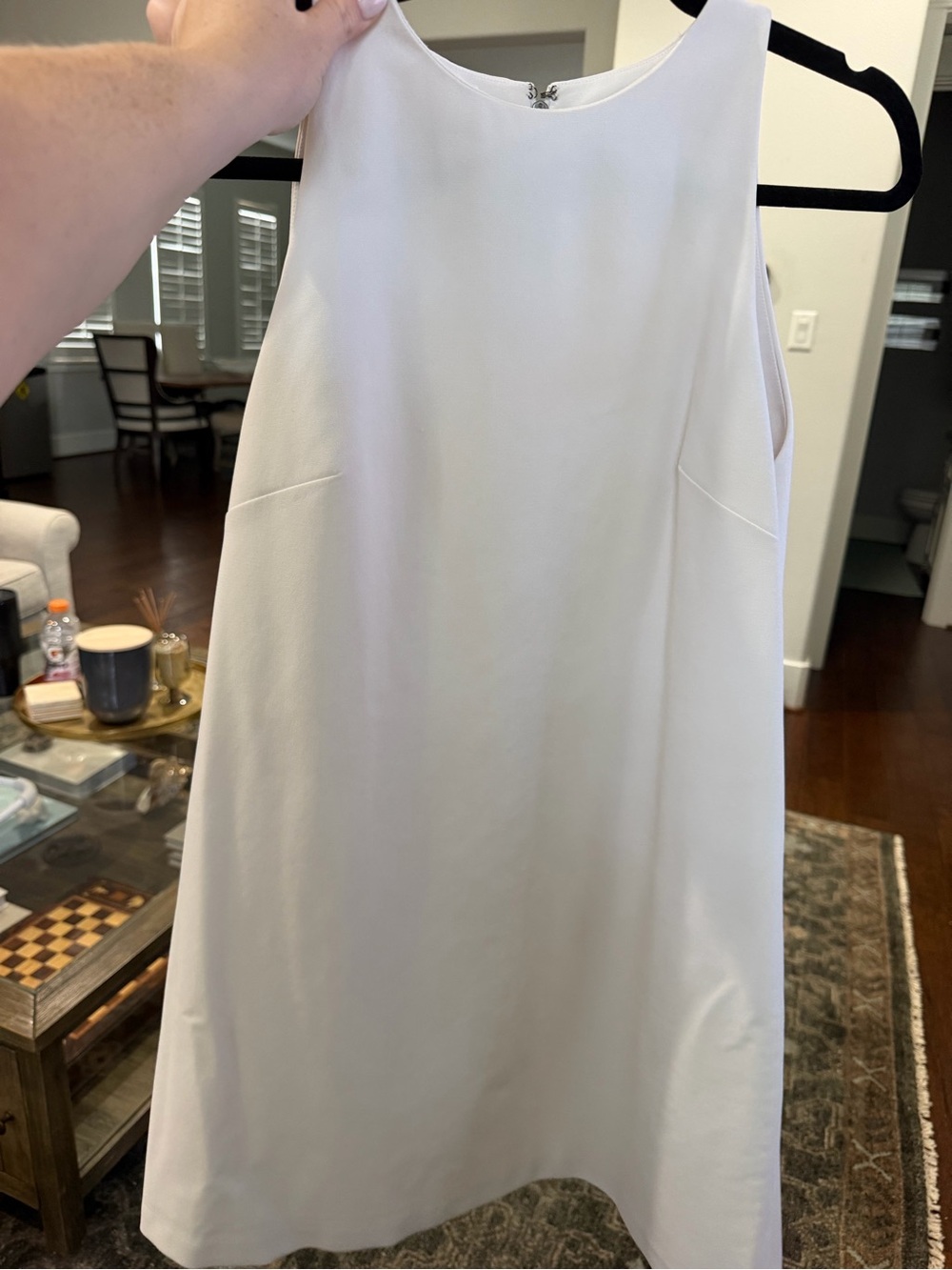 Alice + Olivia White Sleeveless Mini Shift Dress